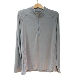 Travis Mathew 1/2 Zip Heather Grey Shirt SZ XL
